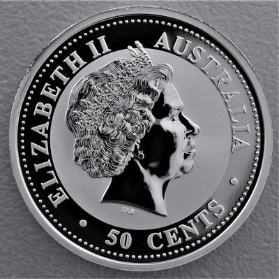 Silbermünze 1/2oz "Schlange" 2001 Lunar I – Year of the Snake (Australien) - Miniaturansicht 2