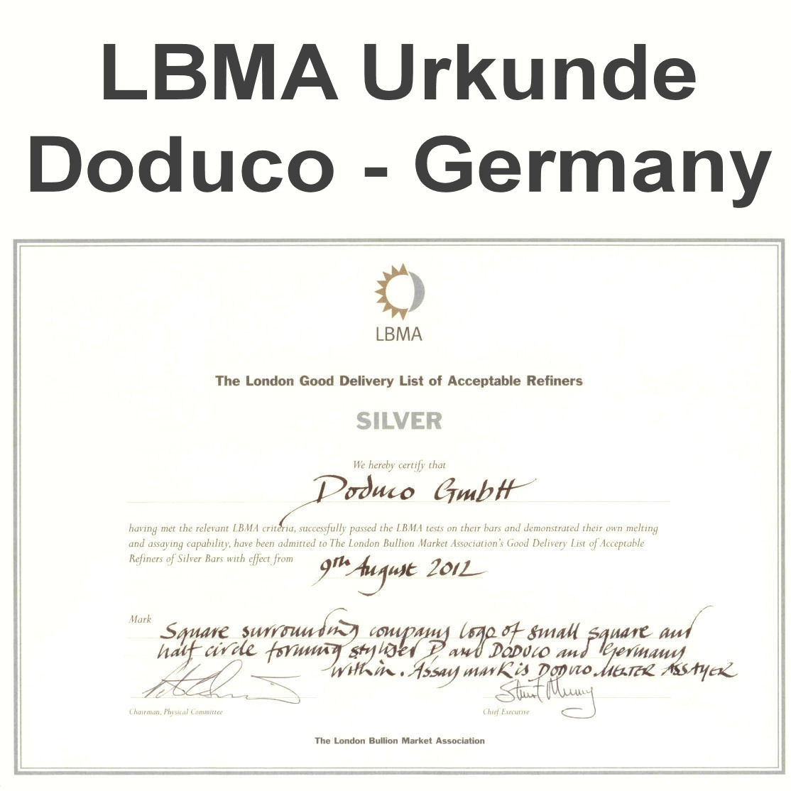 Silberbarren 5kg Doduco - Detailansicht 5