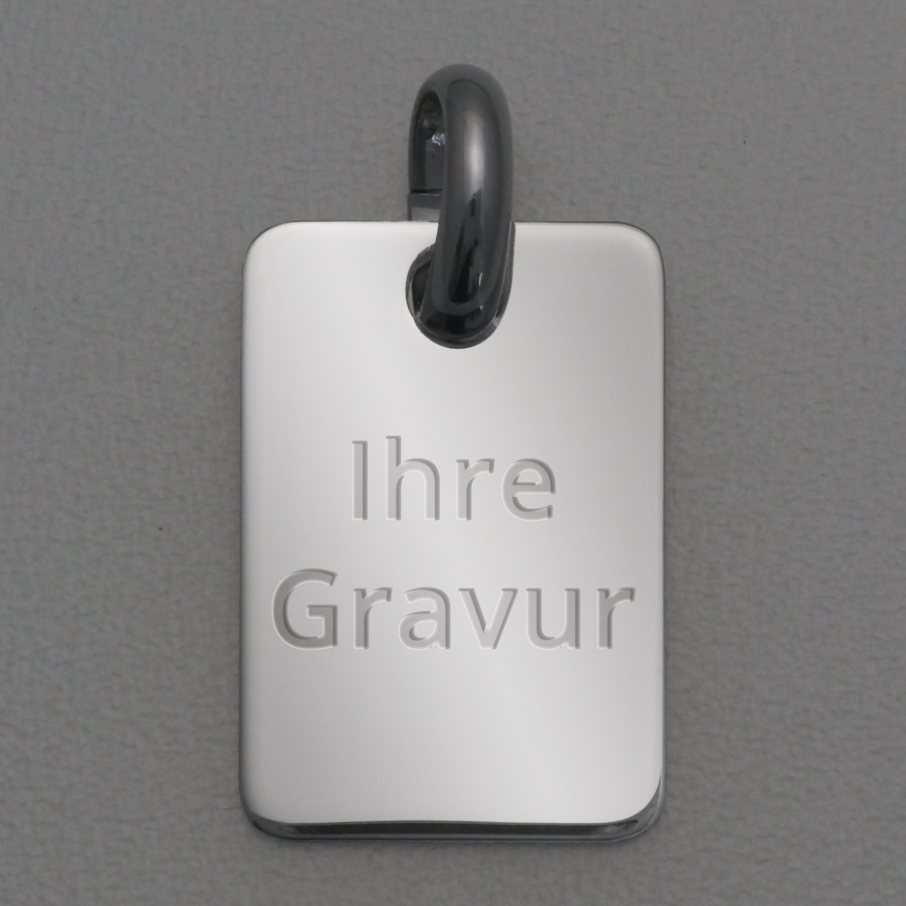 Silberanhänger 925er "Rechteck glanz",grav.(Sterl) - Detailansicht 1