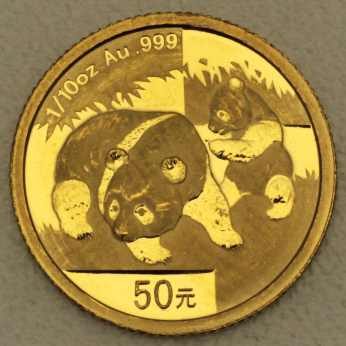 Goldmünze 1/10oz "Panda" 2008 (China) - Hauptansicht