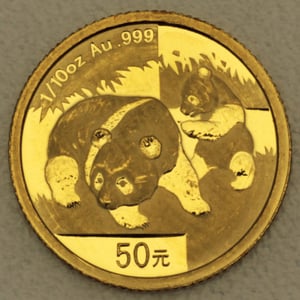 Goldmünze 1/10oz "Panda" 2008 (China) - Hauptansicht