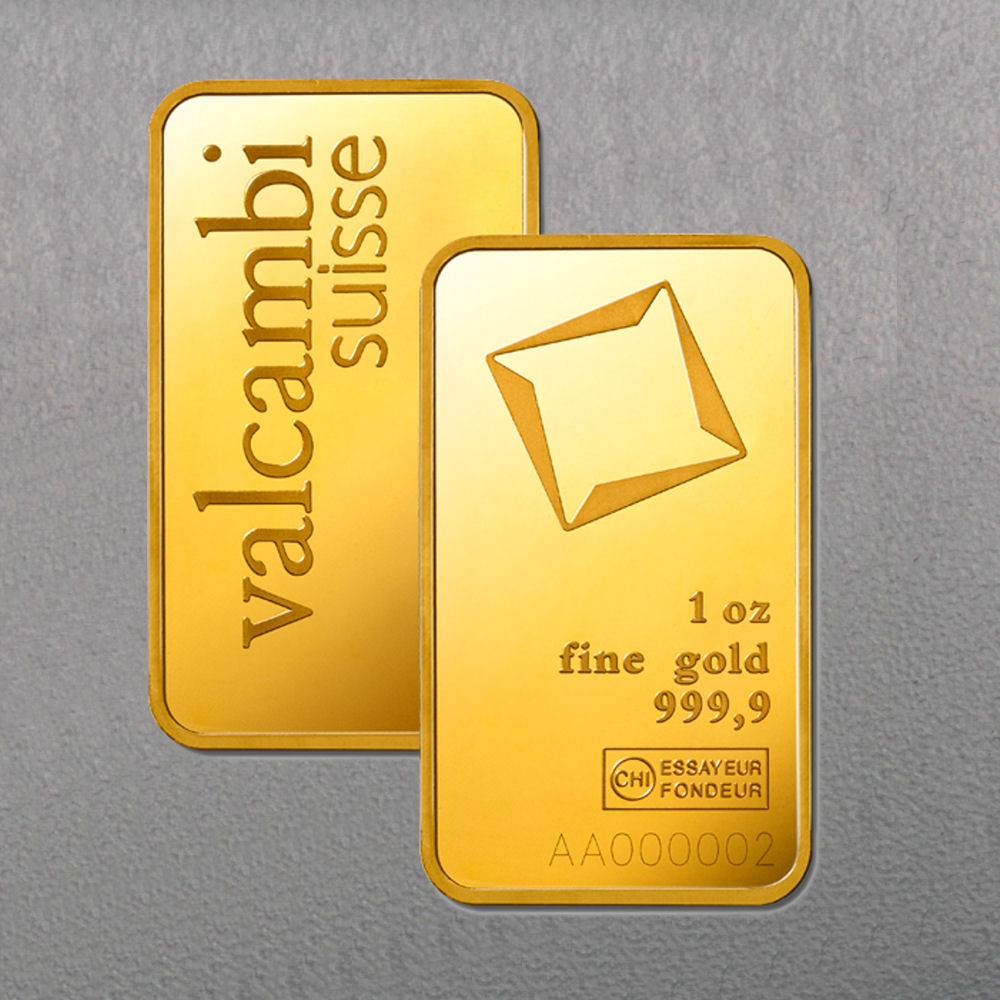 Goldbarren 1oz VALCAMBI geprägt - Detailansicht 2