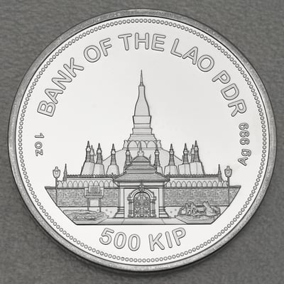 Silbermünze 1oz "Panthera Tigris" 2021 (Laos) - Miniaturansicht 2