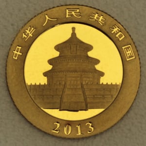 Goldmünze 1/10oz "Panda" 2013 (China) - Miniaturansicht 2