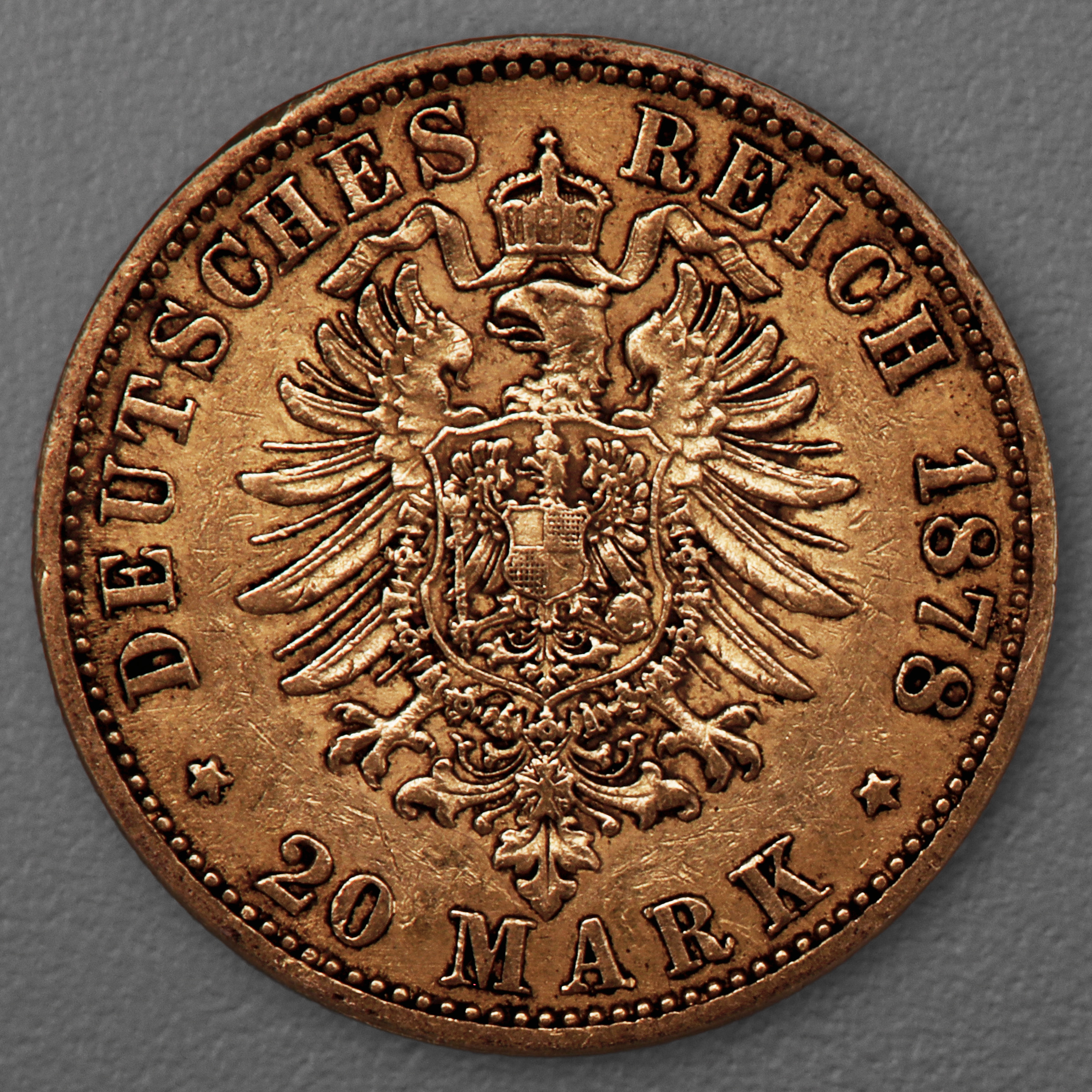 Goldmünze 20 Mark "Wilhelm I." 1878-A J.246 (Preußen) - Detailansicht 1