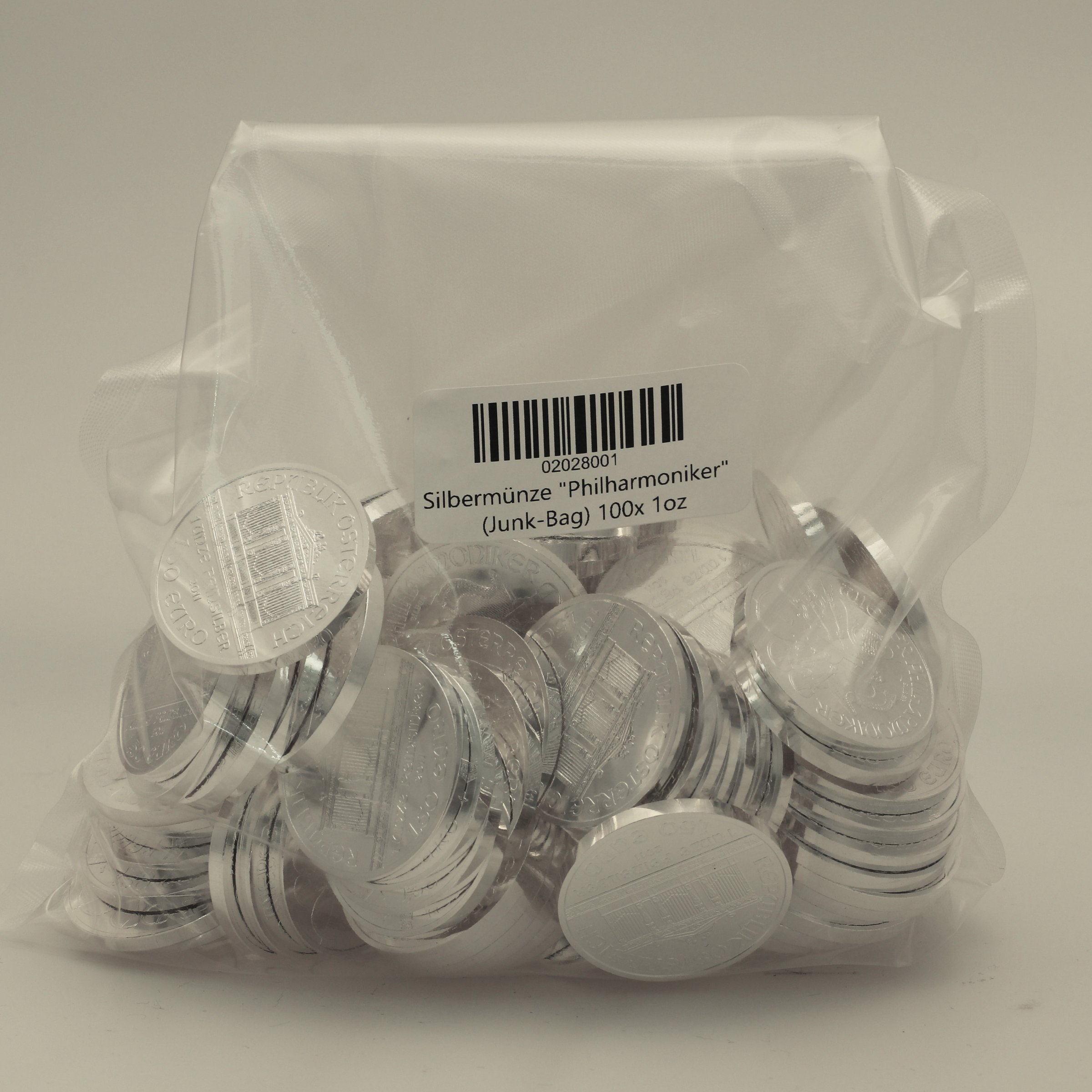 Silbermünze 100 x 1oz "Wiener Philharmoniker" verschiedene Jahrgänge Junk-Bag (Österreich) - Hauptansicht
