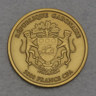 Goldmünze 1/8oz "Löwe" 2013 Africa (Gabun) - Miniaturansicht 2