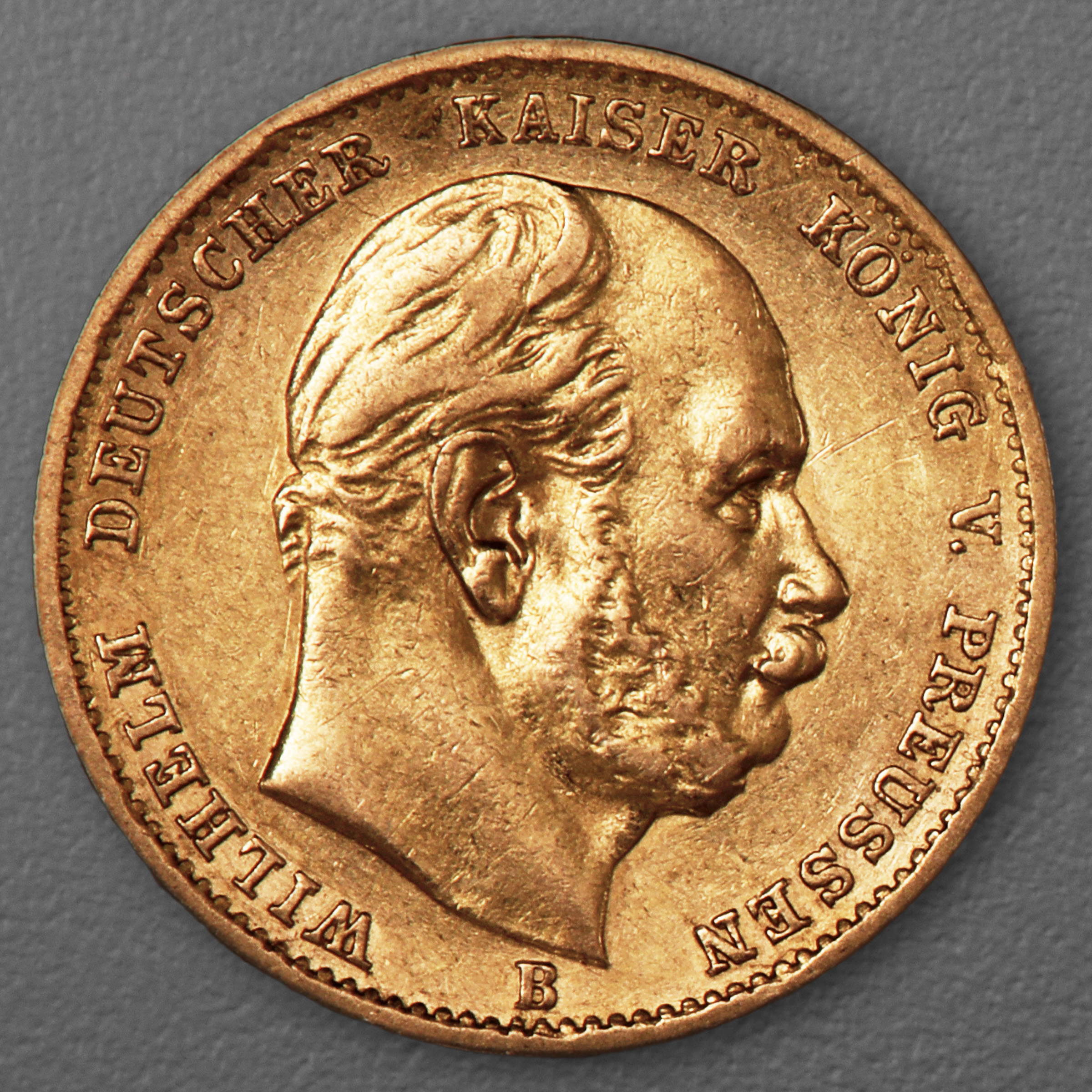 Goldmünze 10 Mark "Wilhelm I." 1873-B J.242 (Preußen) - Hauptansicht