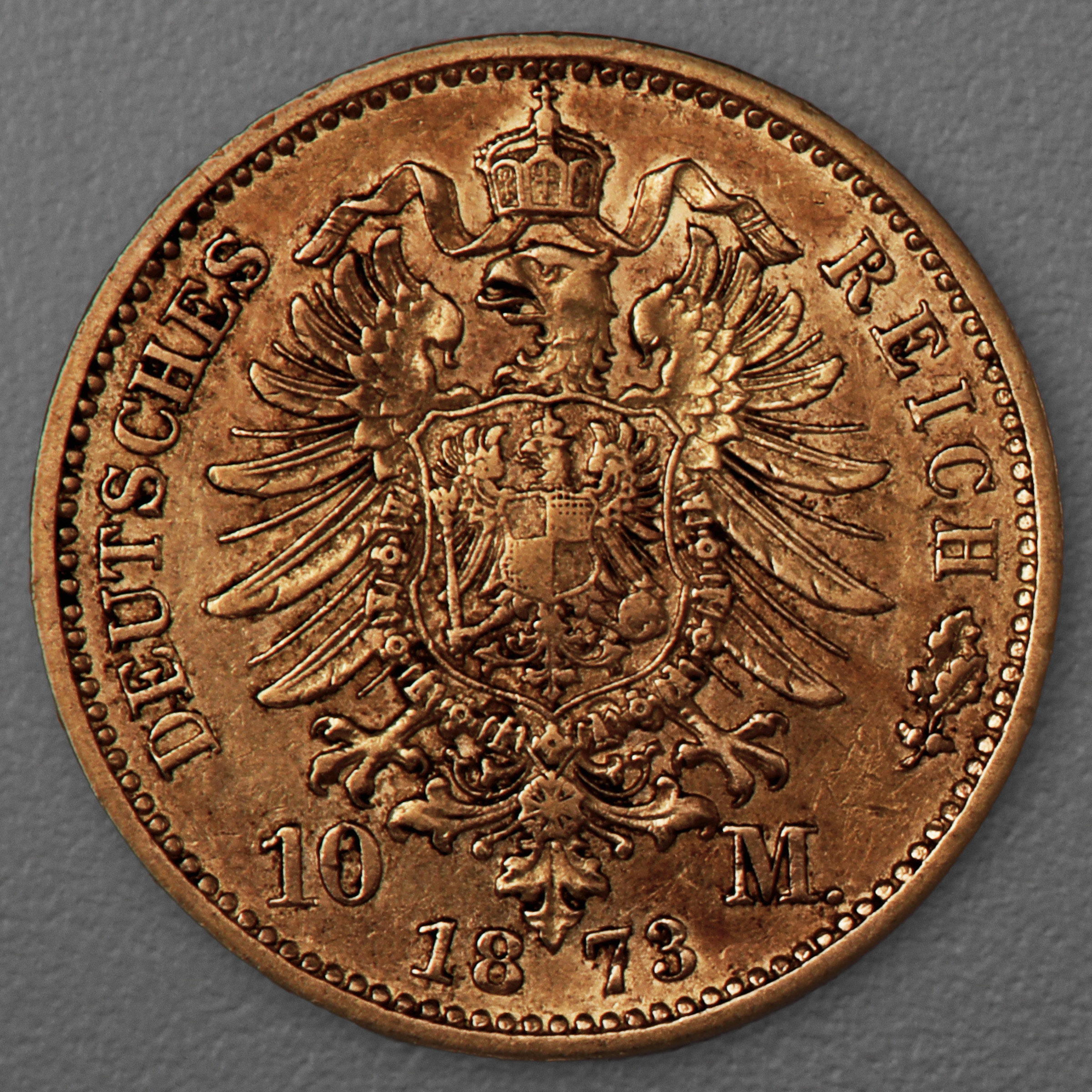 Goldmünze 10 Mark "Wilhelm I." 1873-A J.242 (Preußen) - Detailansicht 1