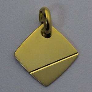 Goldanhänger 750er "Raute",gravierbar (18 kt) - Miniaturansicht 1