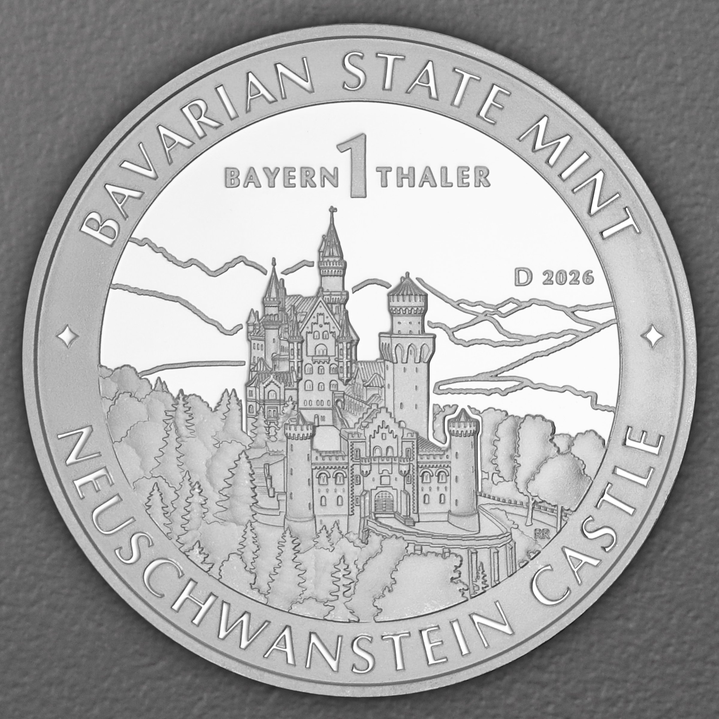 Silber 1oz "Schloss Neuschwanstein" 2026 Bayern Thaler (Deutschland) - Hauptansicht