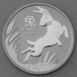 Platinmünze 1oz "Hase" 2023 Lunar III – Year of the Rabbit (Australien) - Hauptansicht