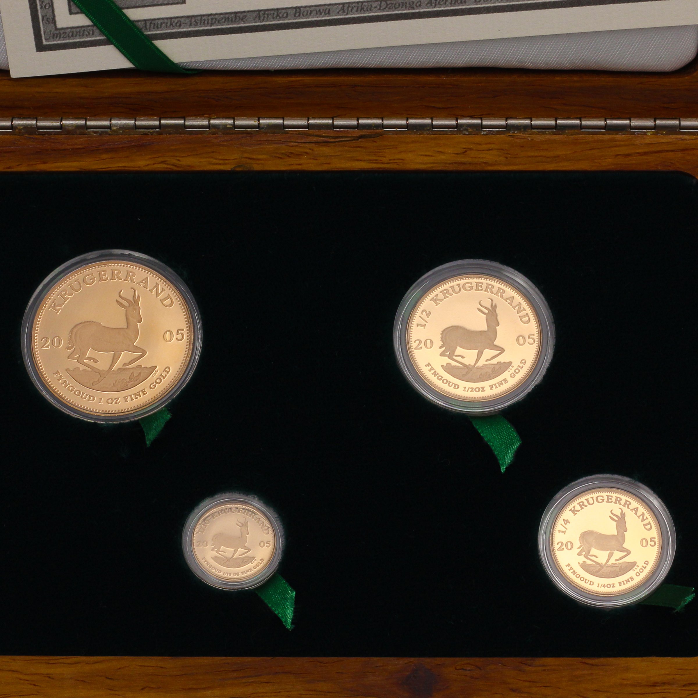 Goldmünzen 4 x "Krügerrand" 2005 (PP) Prestige Set – 4-teilig (Südafrika) - Detailansicht 4