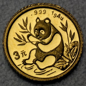 Goldmünze 1g "Panda" 1991 (China) - Miniaturansicht 1