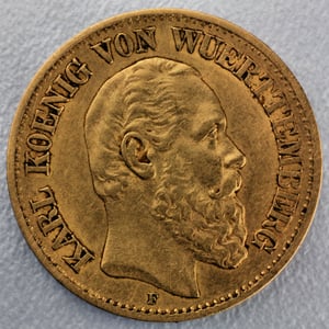 Goldmünze 10 Mark "Karl" (Württemberg) - Hauptansicht