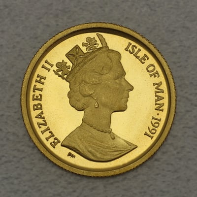 Goldmünze 1/10oz "Norwegian Forest Cat" 1991 Cats (Isle of Man) - Miniaturansicht 2