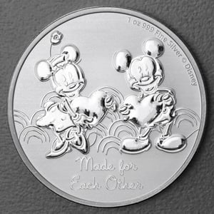 Silbermünze 1oz "Mickey & Minnie" 2023 Disney – Valentines (Niue) - Hauptansicht