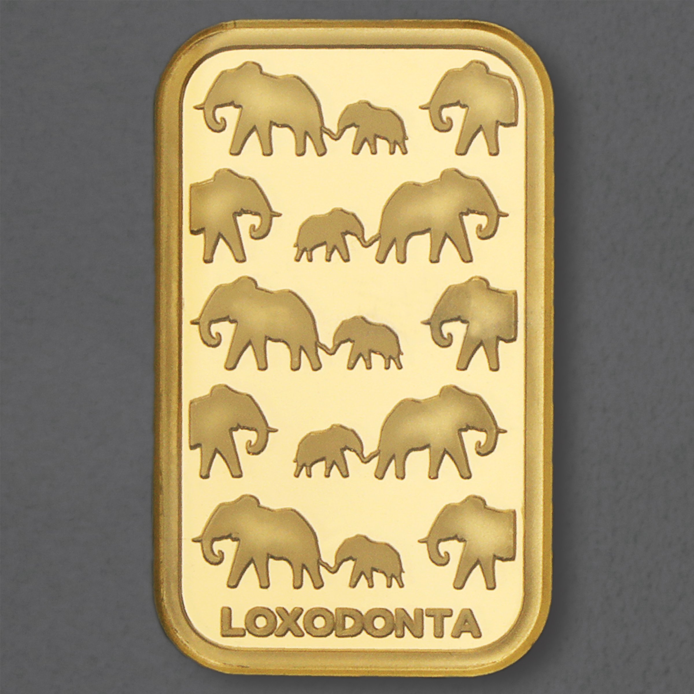 Goldbarren 1oz Rand Refinery "Elefanten-Motiv" - Detailansicht 3