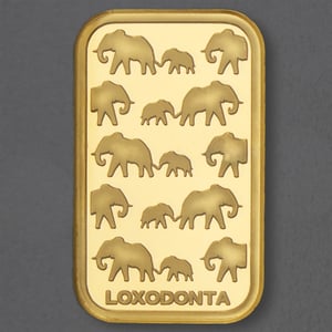 Goldbarren 1oz Rand Refinery "Elefanten-Motiv" - Miniaturansicht 4