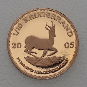 Goldmünzen 4 x "Krügerrand" 2005 (PP) Prestige Set – 4-teilig (Südafrika) - Miniaturansicht 3