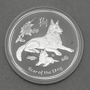 Silbermünze 2oz "Hund" 2018 Lunar II – Year of the Dog (Australien) - Hauptansicht