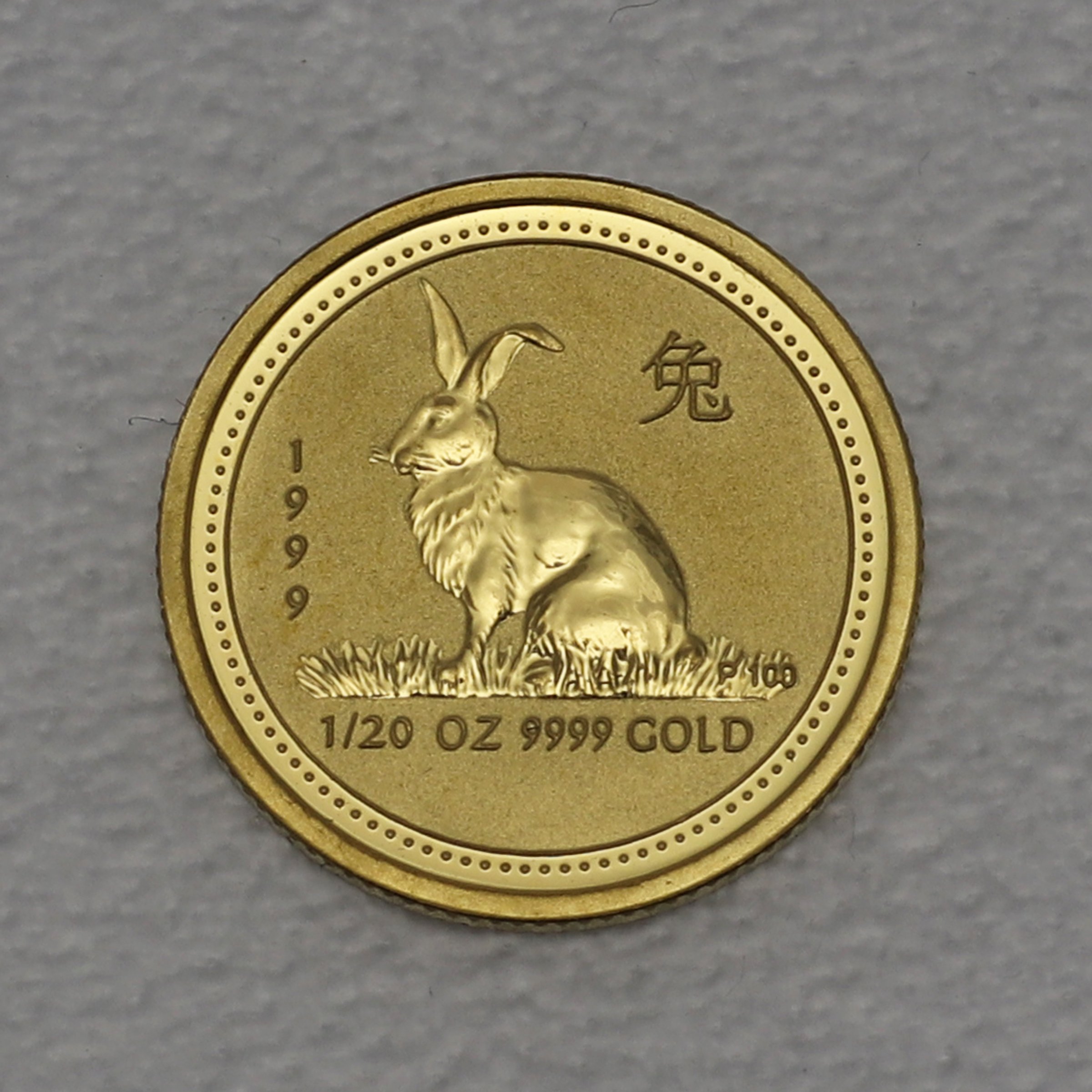 Goldmünze 1/20oz "Hase" 1999 Lunar I – Year of the Rabbit (Australien) - Hauptansicht