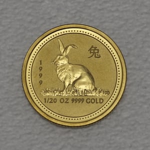 Goldmünze 1/20oz "Hase" 1999 Lunar I – Year of the Rabbit (Australien) - Hauptansicht