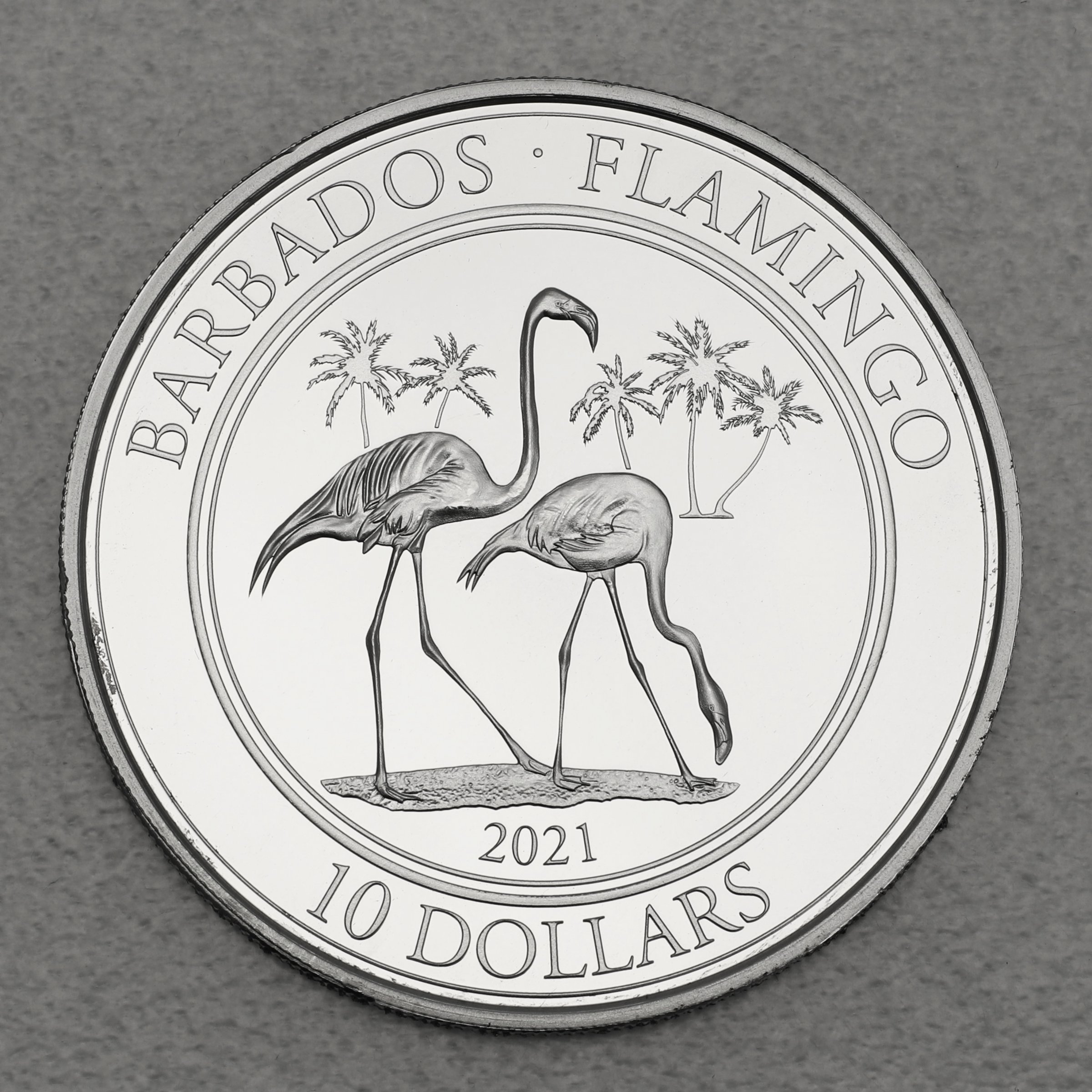 Platinmünze 1oz "Flamingo 2021" (Barbados) - Hauptansicht