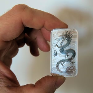 Silber Münzbarren 1oz "Rectangular Dragon" 2018 (Australien) - Miniaturansicht 5