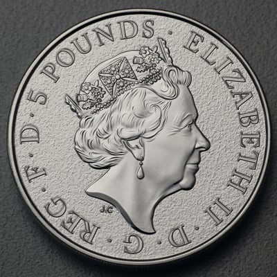 Silbermünze 2oz "Red Dragon of Wales" 2017 The Queen s Beasts (Großbritannien) - Miniaturansicht 2