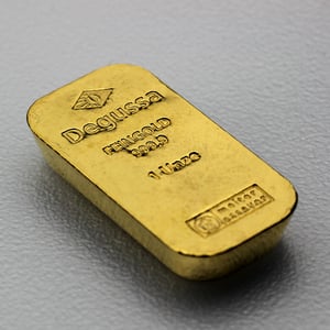 Goldbarren 1oz DEGUSSA, "Sargbarren H+M" - Miniaturansicht 2