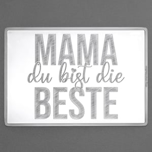 Silberbarren 100g "Mama, du bist die Beste" Gravur-Silbertafel - Hauptansicht