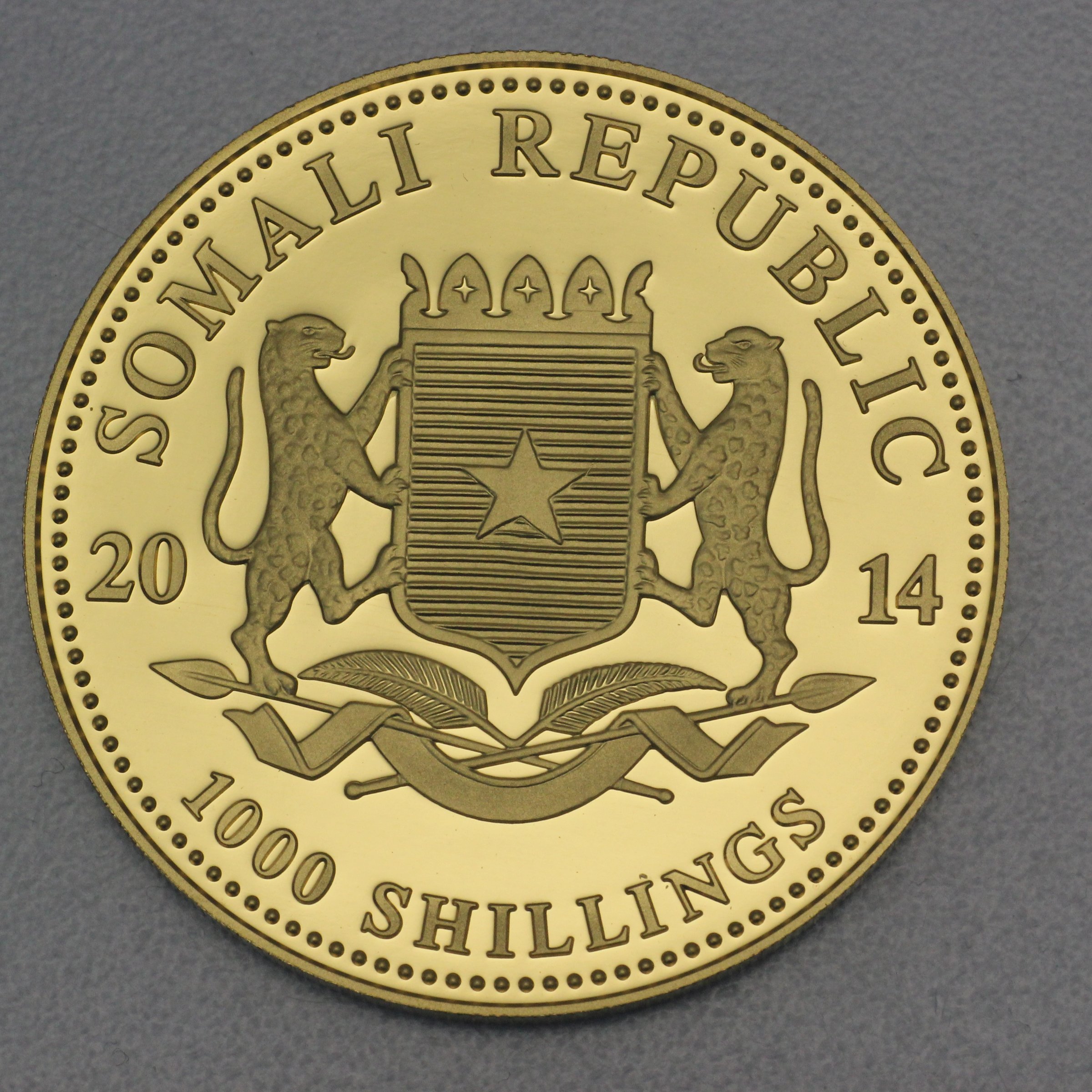 Goldmünze 1oz "Elefant" 2014 African Wildlife (Somalia) - Detailansicht 1