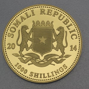 Goldmünze 1oz "Elefant" 2014 African Wildlife (Somalia) - Miniaturansicht 2