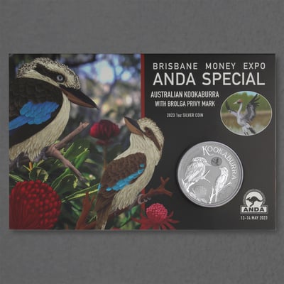 Silbermünze 1oz "Kookaburra" 2023 (Privy Mark) Brisbane Money Expo ANDA Special (Australien) - Miniaturansicht 3