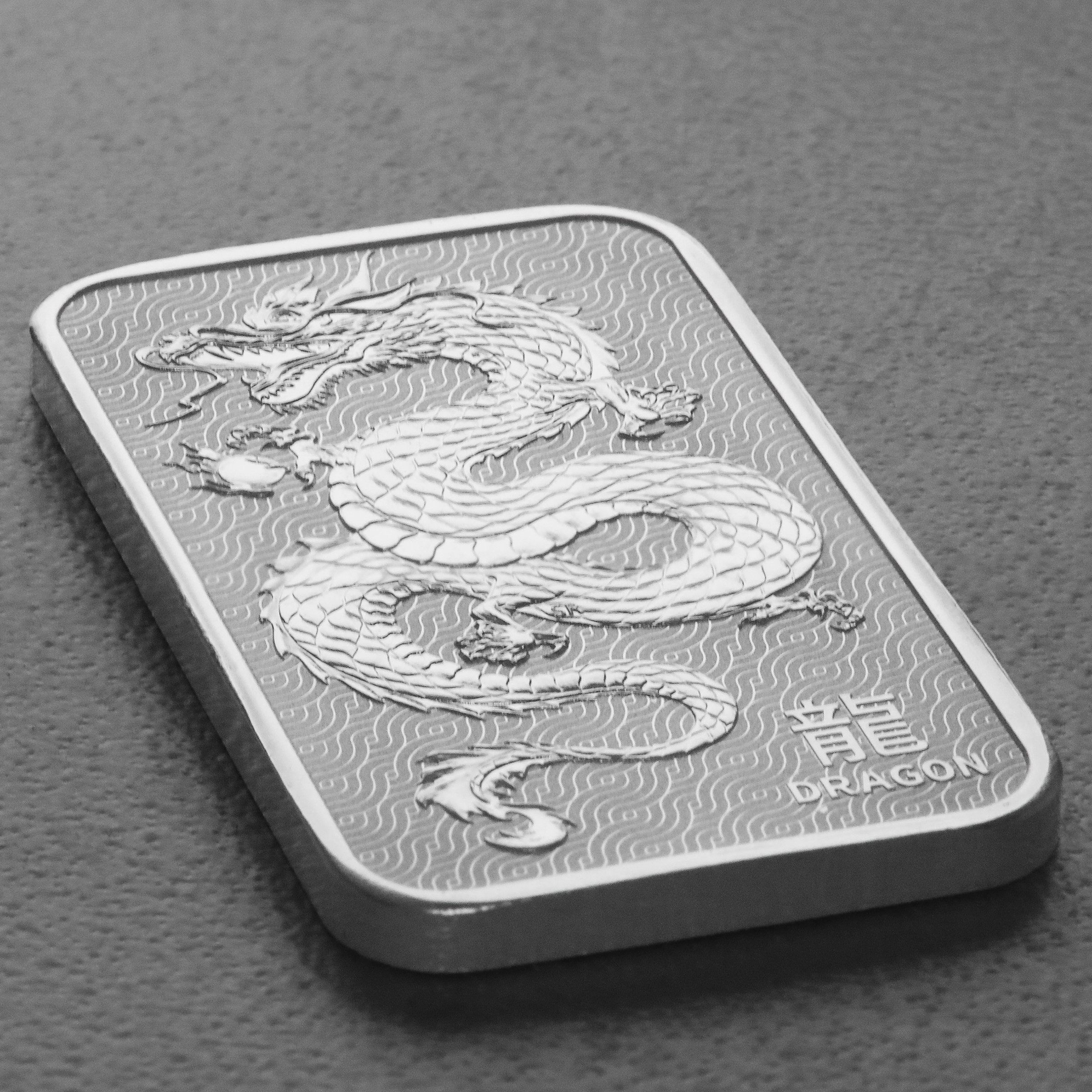 Silberbarren 1oz Perth Mint "Drache" - Detailansicht 2