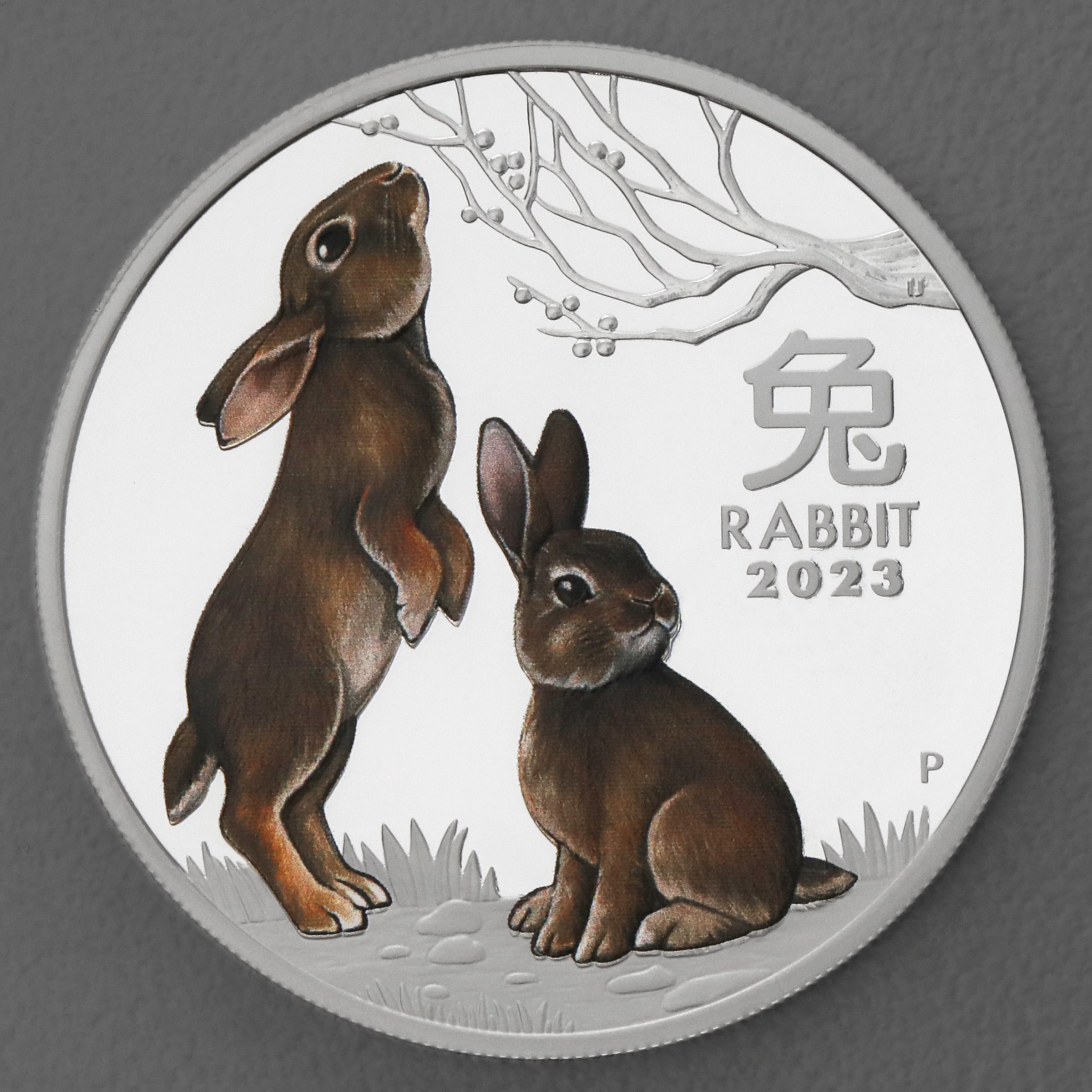 Silbermünzen 1oz "Hase" 2023 (PP/kol./vergoldet) Set 3-teilig Year of the Rabbit (Australien) - Detailansicht 5