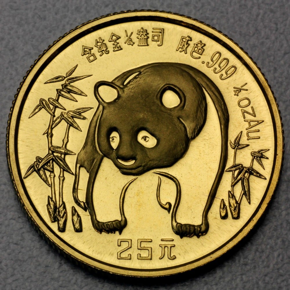Goldmünze 1/4oz "Panda" 1986 (China) - Hauptansicht