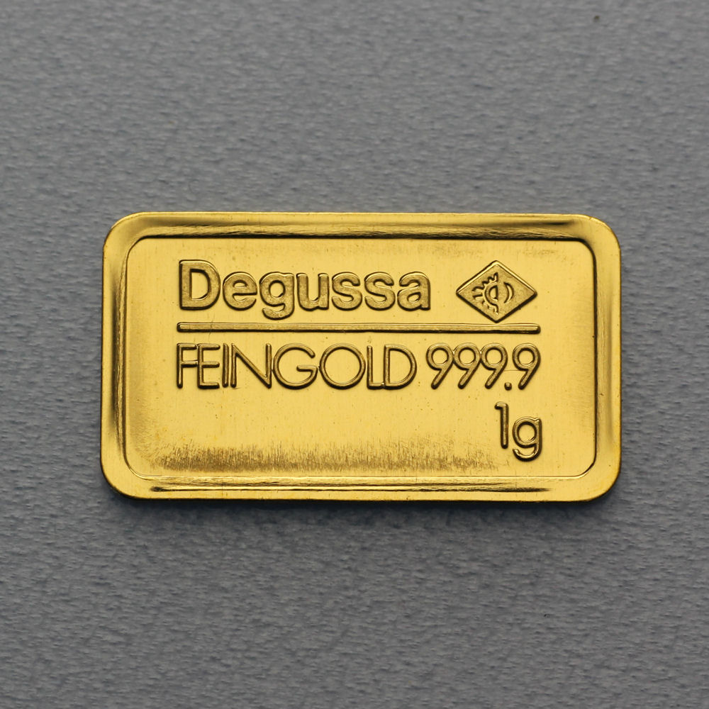 Goldbarren 1g DEGUSSA Resale - Hauptansicht