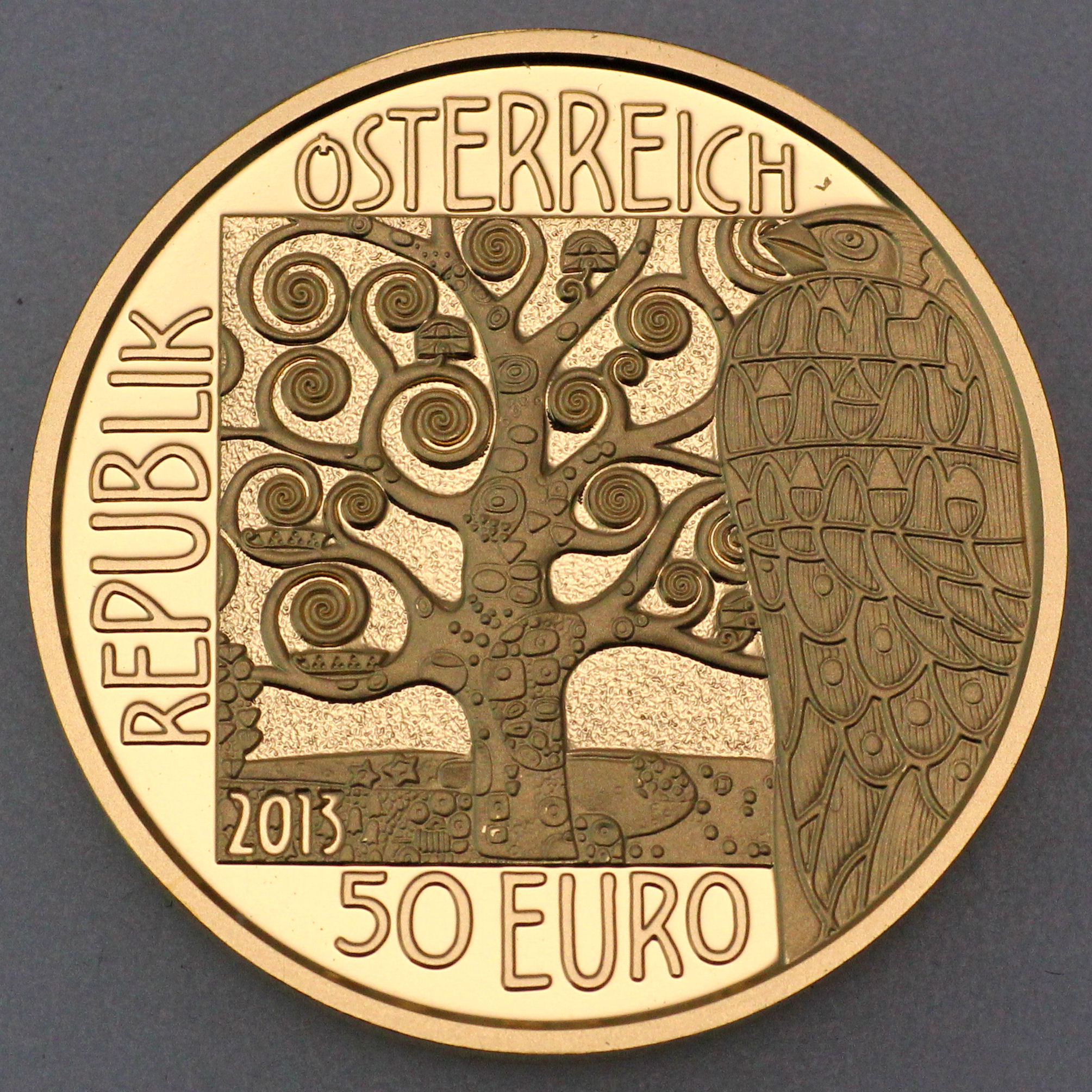 Goldmünze 50 Euro "Erwartung" 2013 (PP) Klimt und seine Frauen (Österreich) - Detailansicht 1