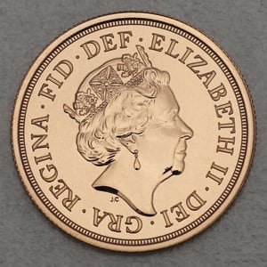 Goldmünze 2 Sovereign "Elizabeth II." (Großbritannien) - Hauptansicht