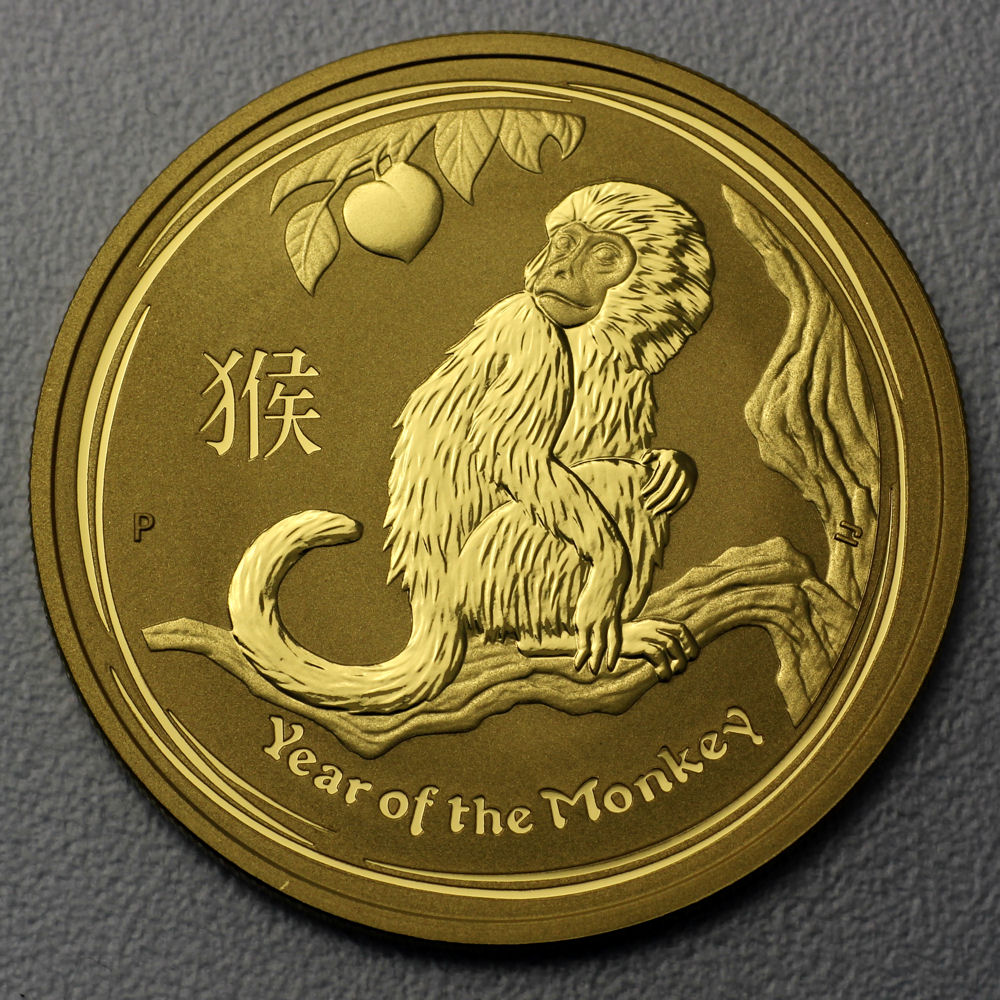 Goldmünze 1/4oz "Affe" 2016 Lunar II – Year of the Monkey (Australien) - Hauptansicht