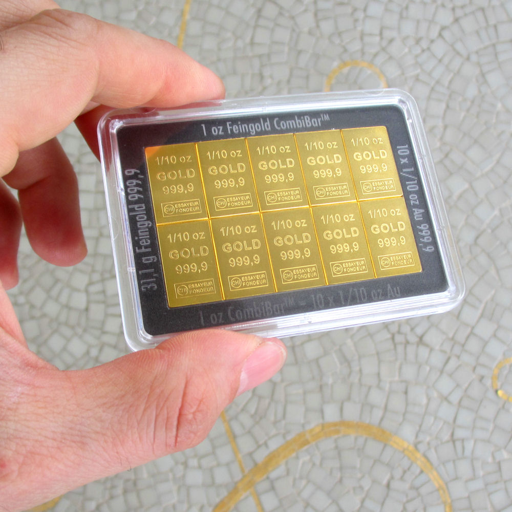 Goldtafel (10x 1/10oz Feingold) "CombiBar" - Detailansicht 5