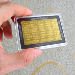 Goldtafel (10x 1/10oz Feingold) "CombiBar" - Miniaturansicht 6