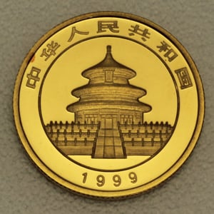 Goldmünze 1/4oz "Panda" 1999 (China) - Miniaturansicht 2