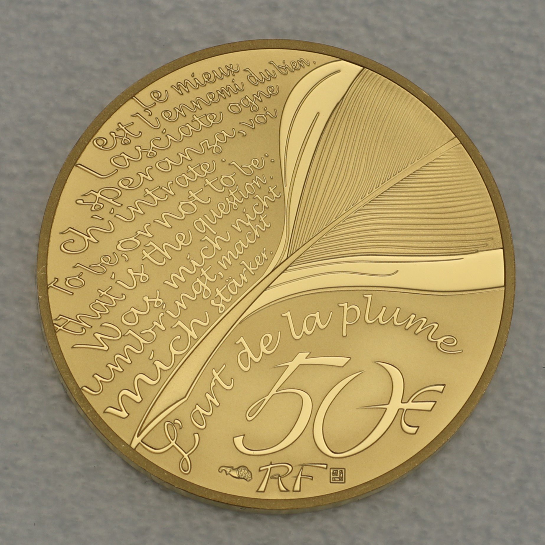 Goldmünze 50 Euro "La Fontaine" 2021 (PP) (Frankreich) - Detailansicht 1