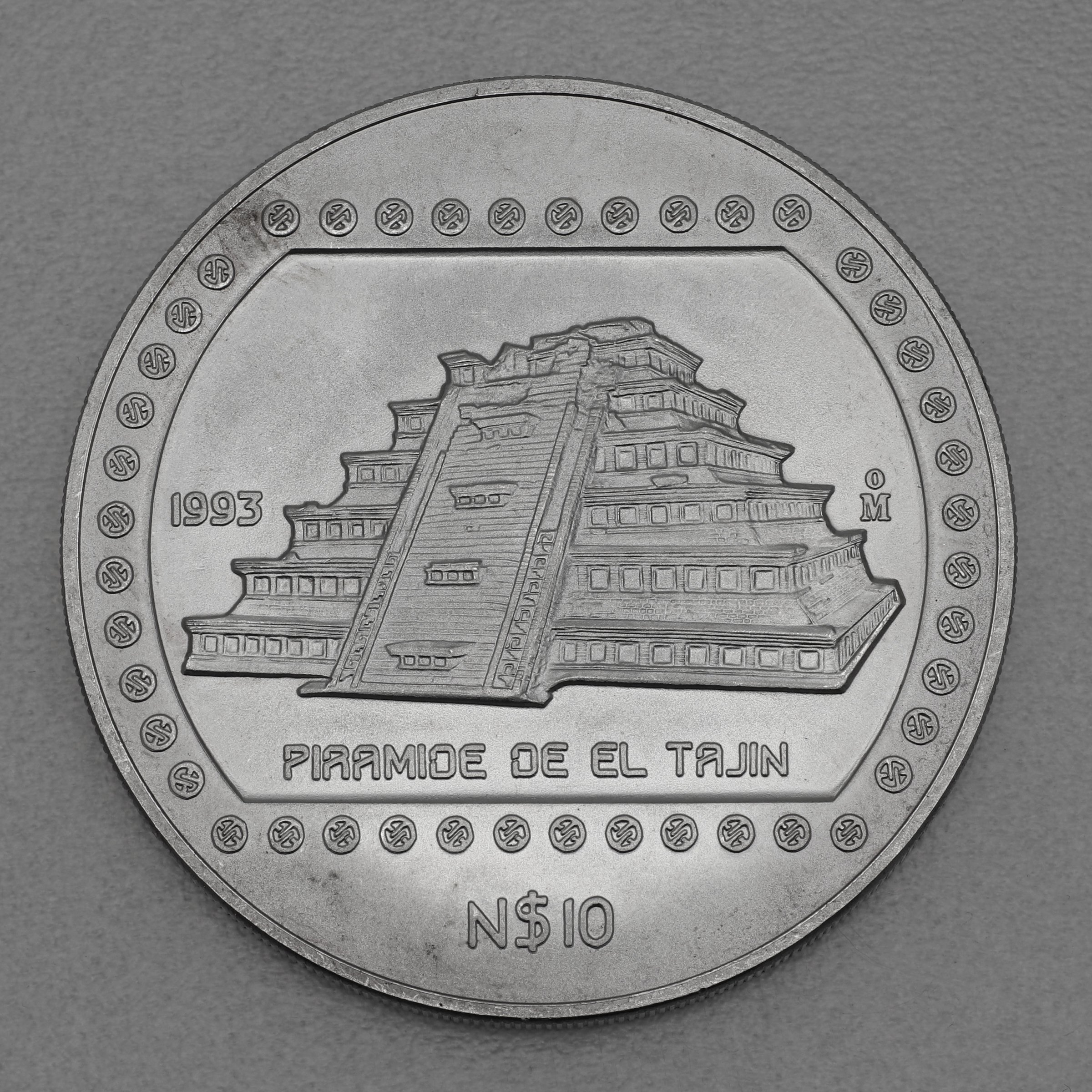 Silbermünze 5oz "Pyramide Tajin" 1993 Präkolumbische Kulturen – Veracruz (Mexiko) - Hauptansicht