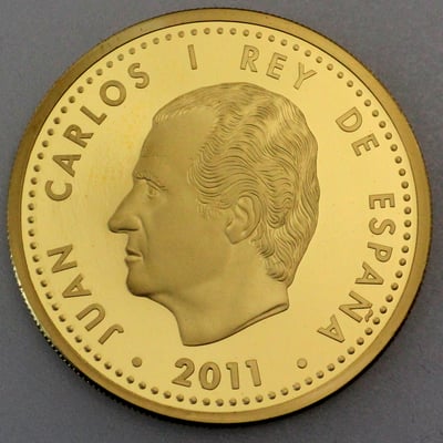 Goldmünze 200 Euro "Francisco Orellana" 2011 (Spanien) - Miniaturansicht 1