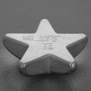 Silberbarren 1oz ESG "Stern" 3D-Barren gegossen glänzend gravierbar - Miniaturansicht 4