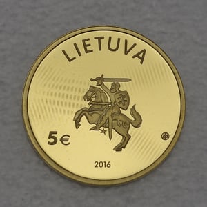 Goldmünze 5 Euro "Fizika" 2016 Litauische Wissenschaft (Litauen) - Miniaturansicht 2